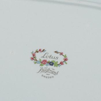 SERVISDELAR, 129 st, flintgods, "Lotus", Rörstrand, 1956-1971.