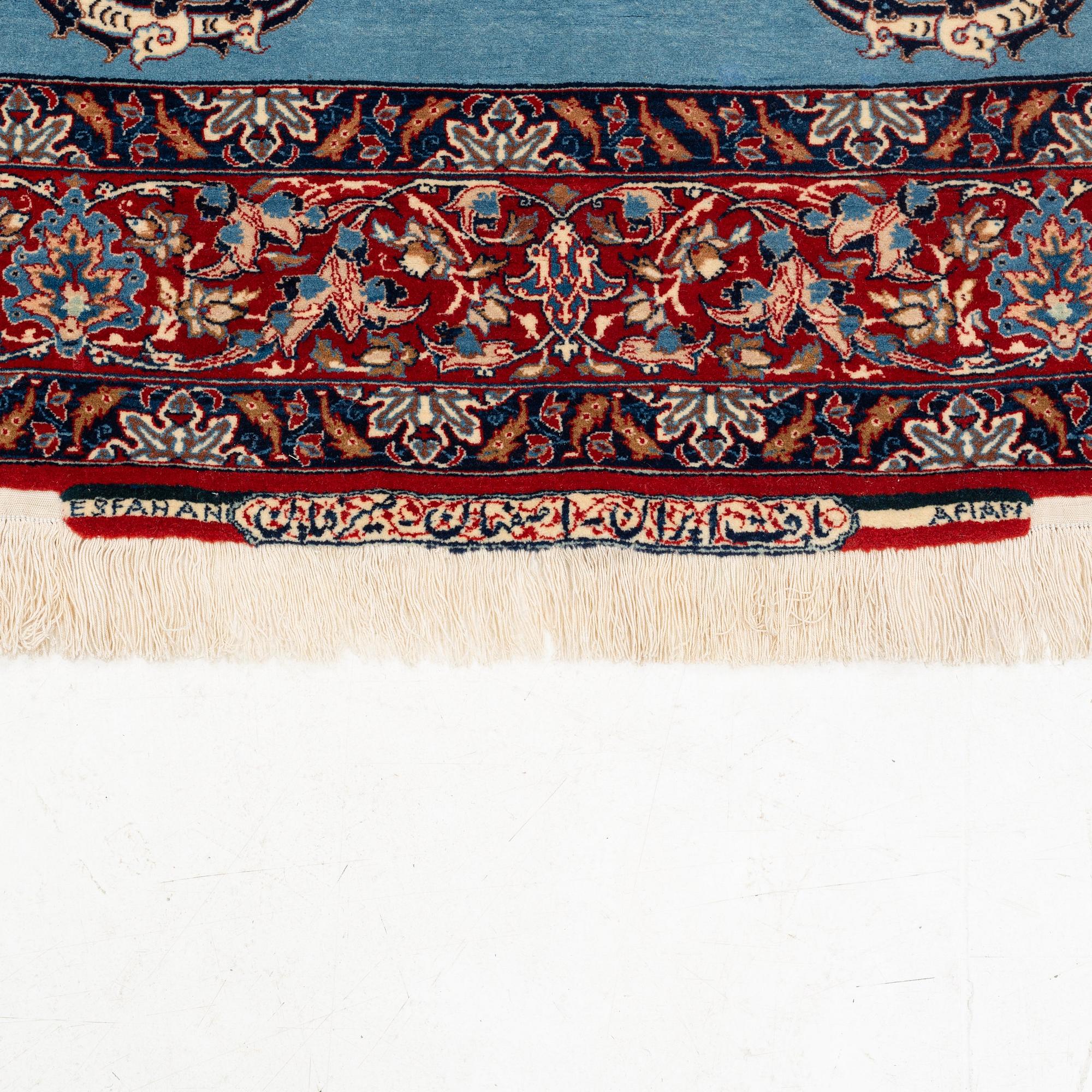 Matta, figural Isfahan, signerad (Hossein) Seirafian, ca 147 x 103 cm.