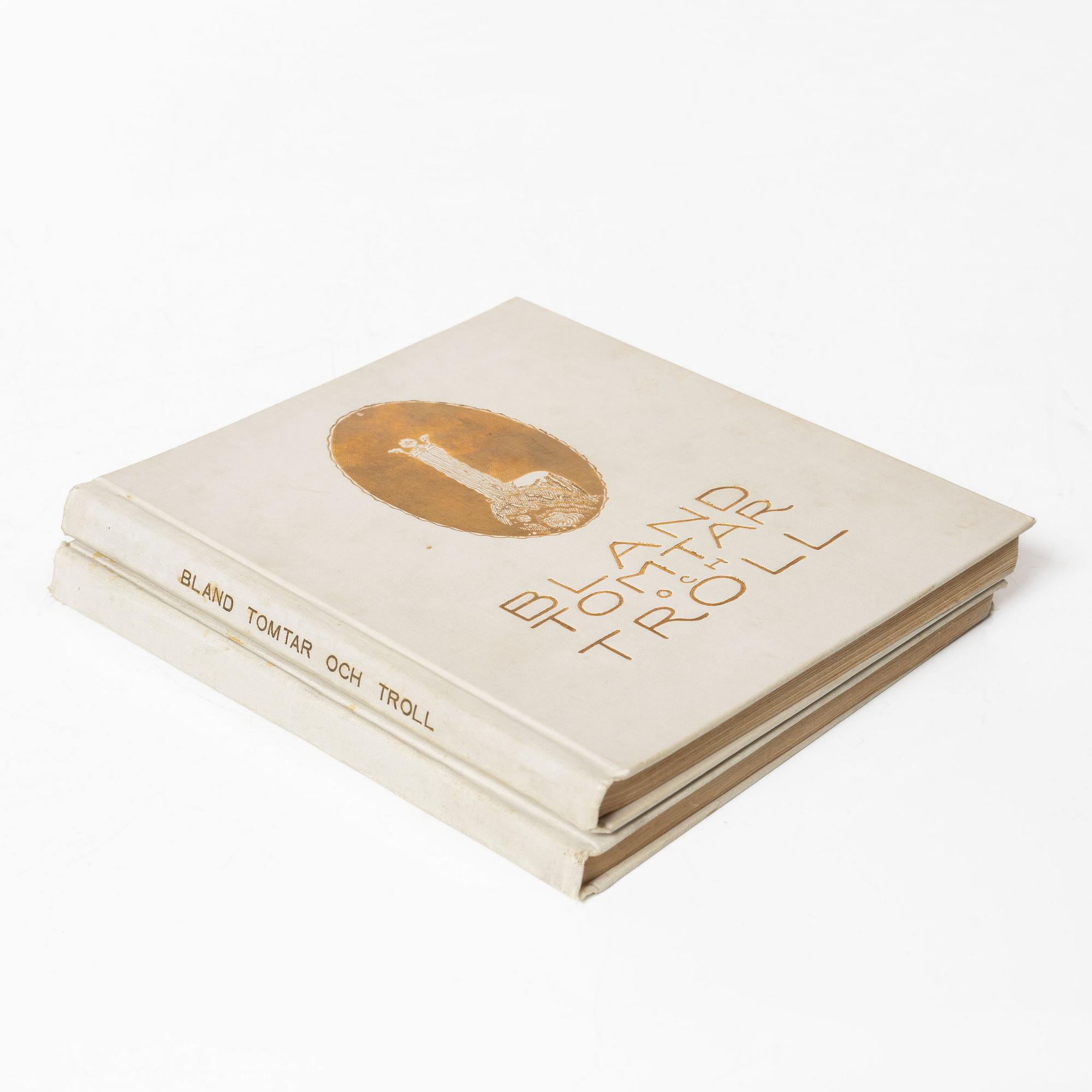 John Bauer, two book, 'Bland tomtar och troll', Åhlén & Åkerlunds förlag, Gothenburg 1912-1915.