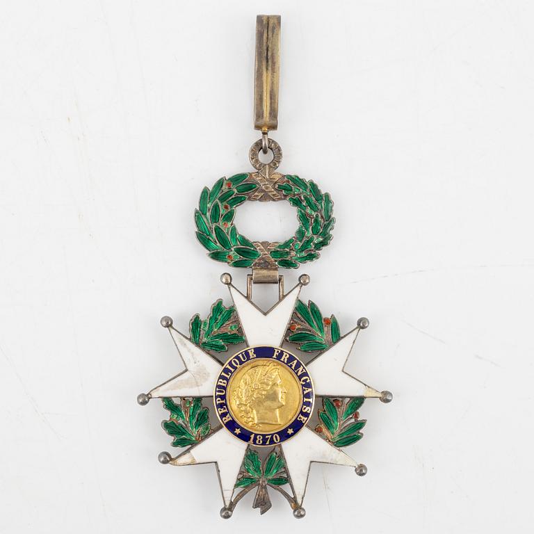 Legion of Honor, France, Commander's cross, in case with document.