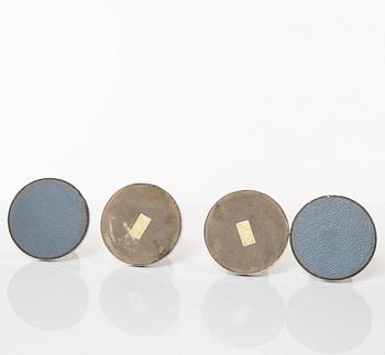 Ljusstakar, 4 st, silver, K&EC, Göteborg 1958-62.