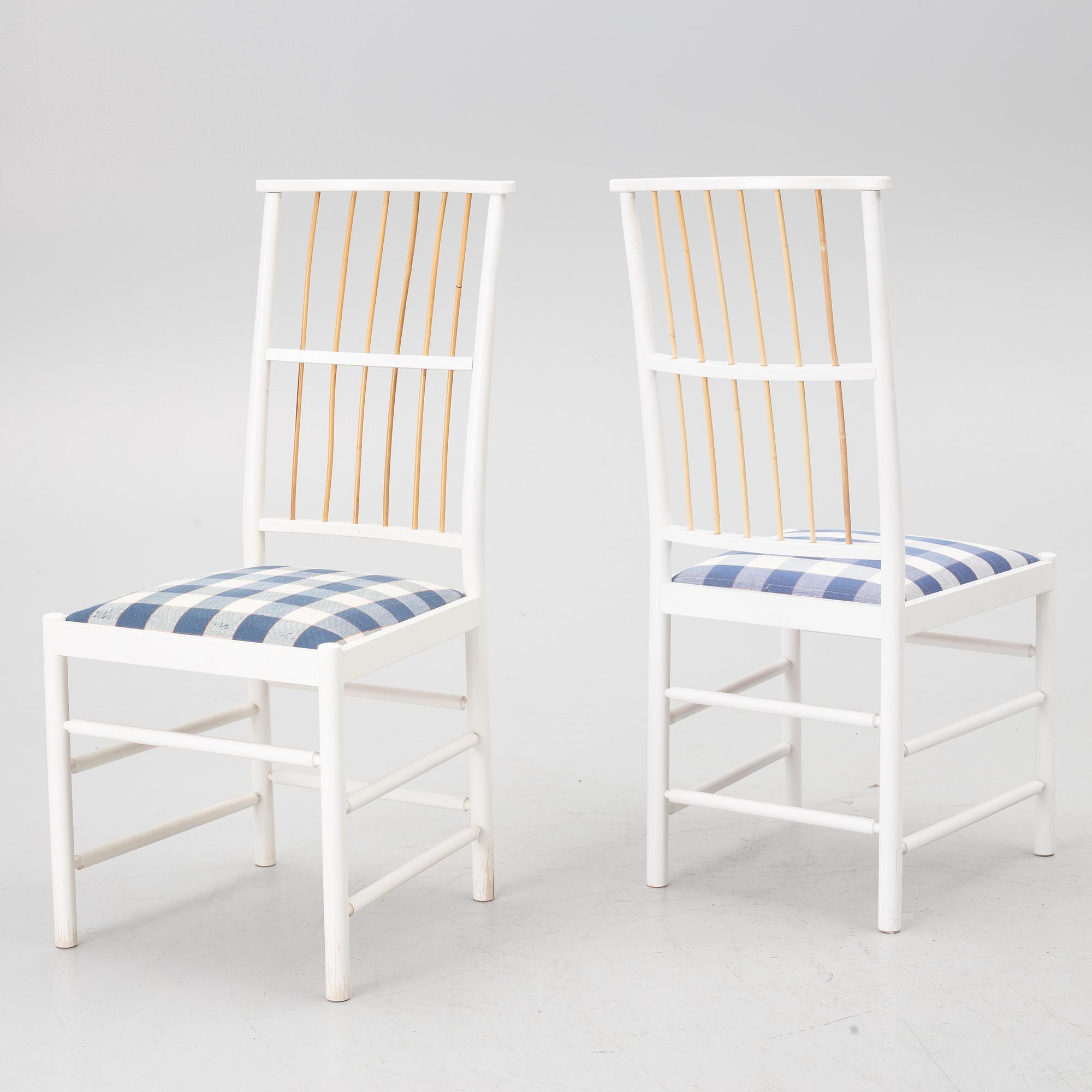 Josef Frank, chairs, 5 pcs, model 2025, Svenskt Tenn, post 1985.