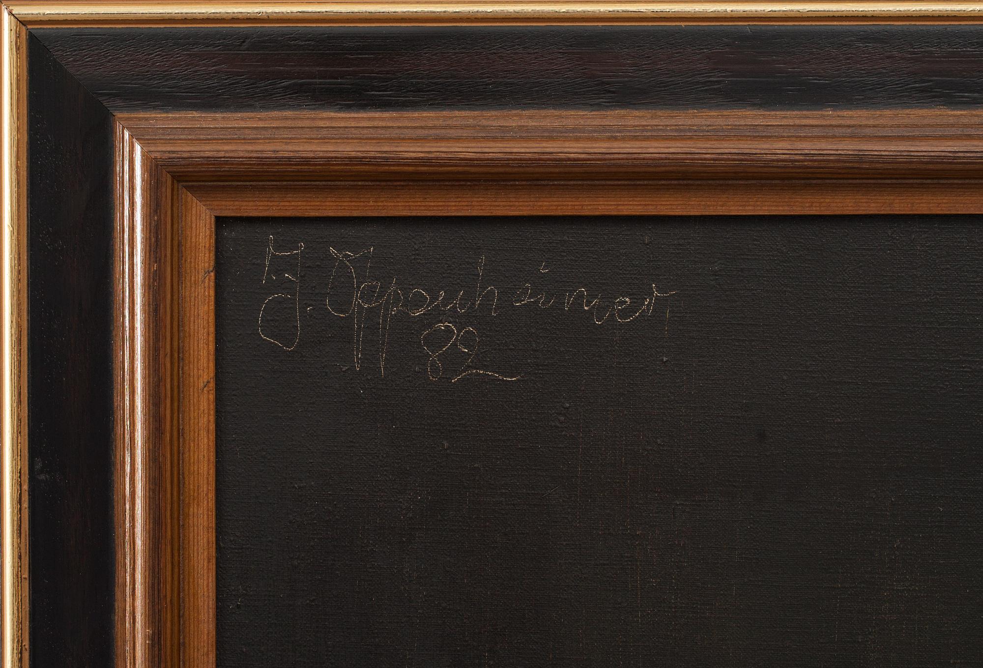 JOHNNY OPPENHEIMER, olja på duk, signerad och daterad- 82.