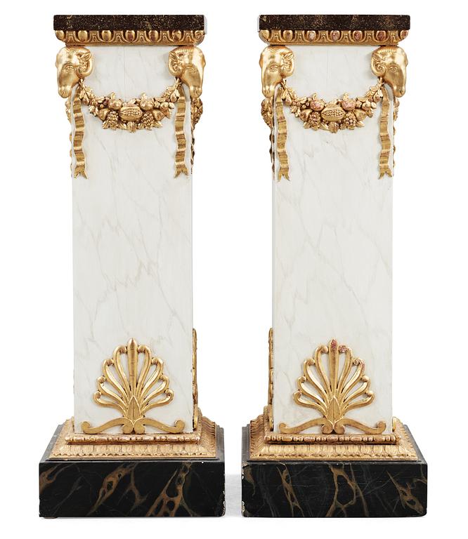 A pair of Swedish Empire early 19th Century columns.