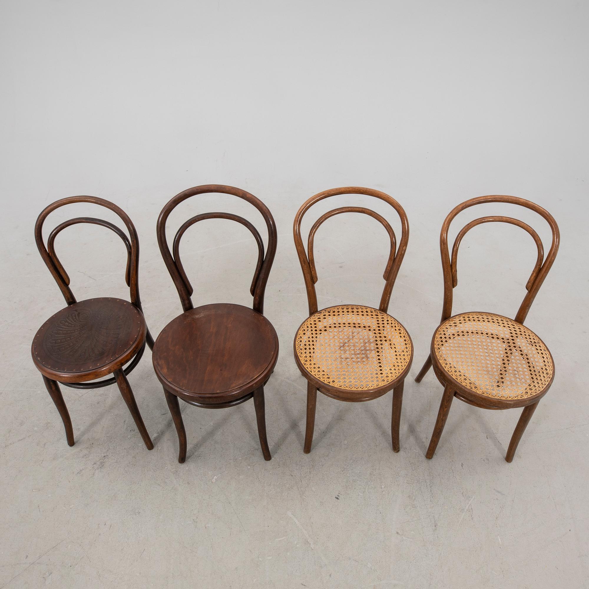 A set of four similar chairs early 1900s.