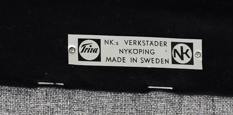KERSTIN HÖRLIN-HOLMQUIST, canapé, "Lustgården" ur serien "Paradiset" för Nordiska Kompaniets Triva-serie, 1950-60-tal.