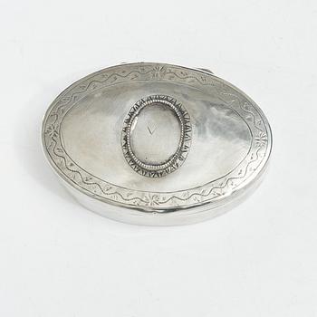A Swedish silver snuff box, mark of Peter Andreas Thomasson, Karlskrona, 1855.