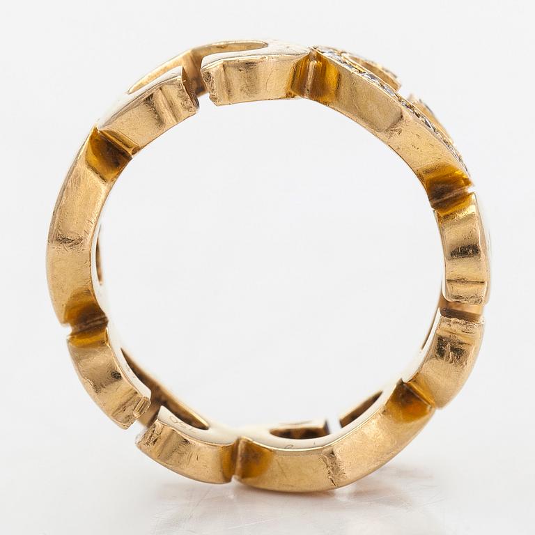 Cartier,  sormus, "C de Cartier", 18K kultaa ja timantteja.