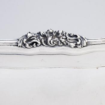 A German silver tray, mark of Johann Georg Hossauer, Berlin (active 1821-1841).
