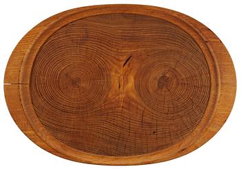 907. A Carl-Axel Acking elm tray/dish executed from an elm tree taken from the family garden.