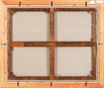 EVA BONNIER, olja på uppfodrad duk.