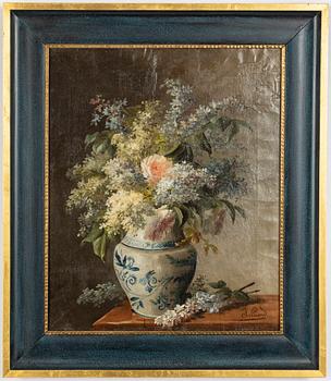Okänd konstnär, 1800-tal, Blomsterstilleben.