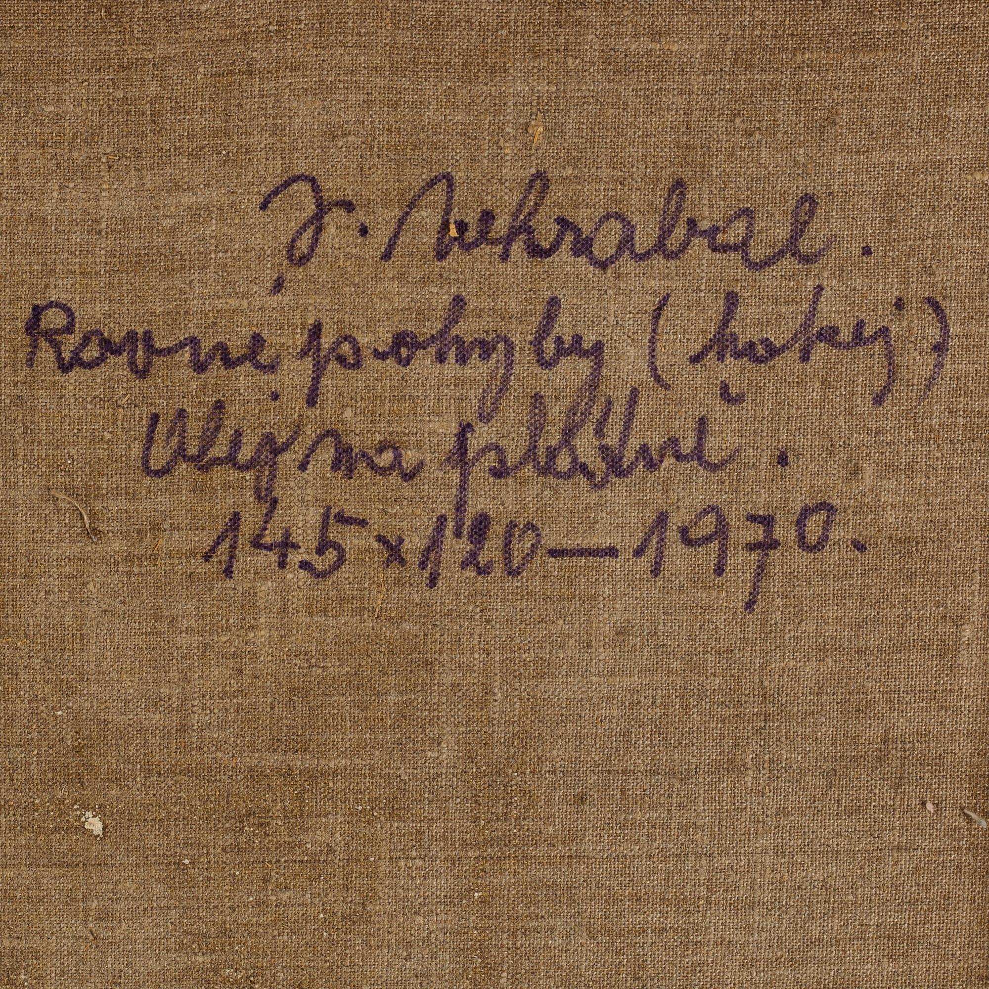 Josef Vohrabal, oil on canvas, signed and dated 1970.
