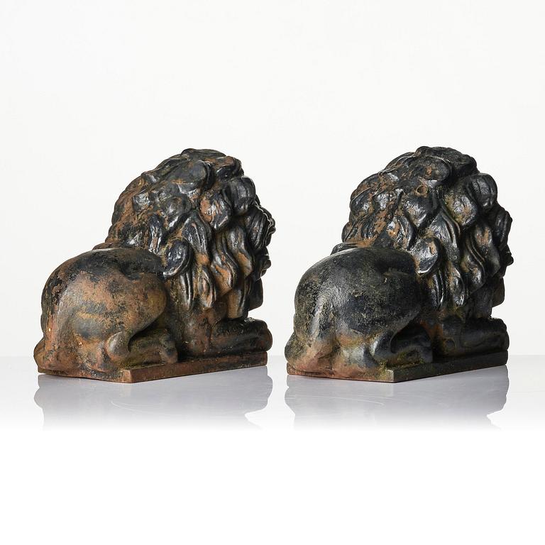 Anna Petrus, a pair of cast iron water spouts, Näfveqvarns bruk, Swedish Grace.