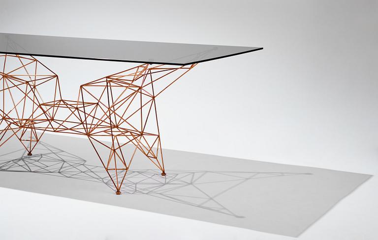 Tom Dixon, a "Pylon Dining Table", Tom Dixon Studio, London, post 2014.