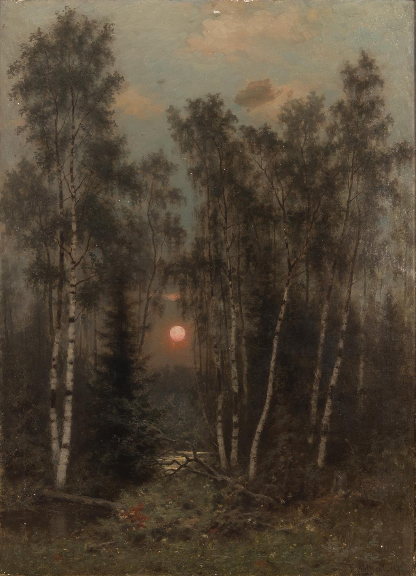 Fredrik Ahlstedt, oil on canvas, signed and dated 1878.