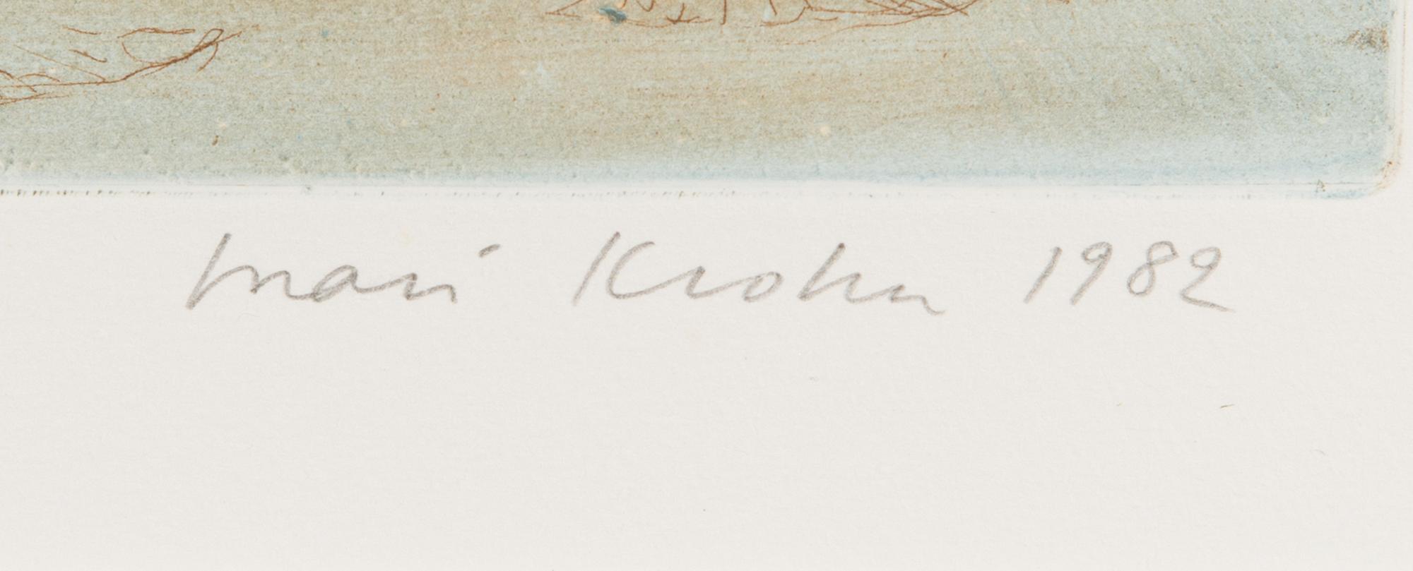 INARI KROHN, viivasyövytys ja akvatinta, signeerattu ja päivätty 1982, numeroitu 3/30 tpl'a.