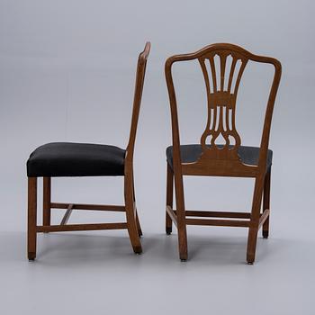 STOLAR, 6 st, Heppelwhite-stil, England sekelskiftet 1800/1900.