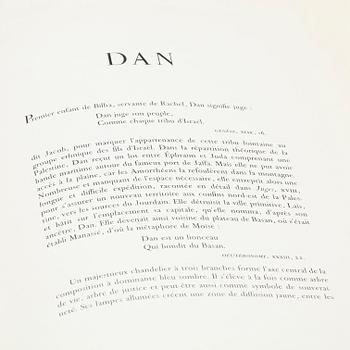 BOK, MARC CHAGALL, "VITRAUX POUR JÉRUSALEM" med 2 färglitografier, Utgiven av Andre Sauret, Monaco 1962.