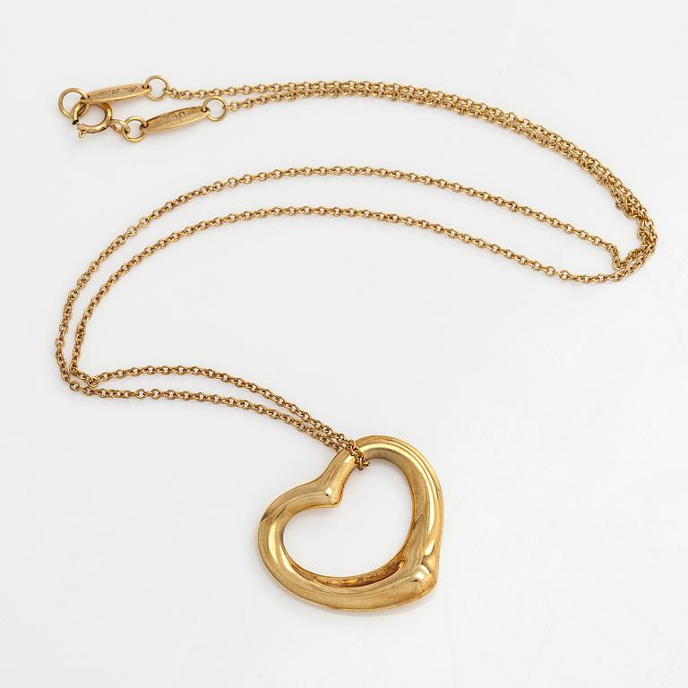 Tiffany & Co,  Elsa Peretti, halsband, "Open Heart", 18K guld.