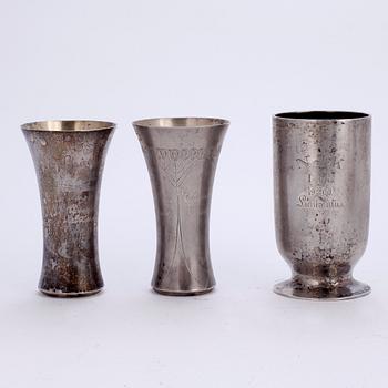 PARTI SILVER, 7 delar, tot vikt 700 gram.