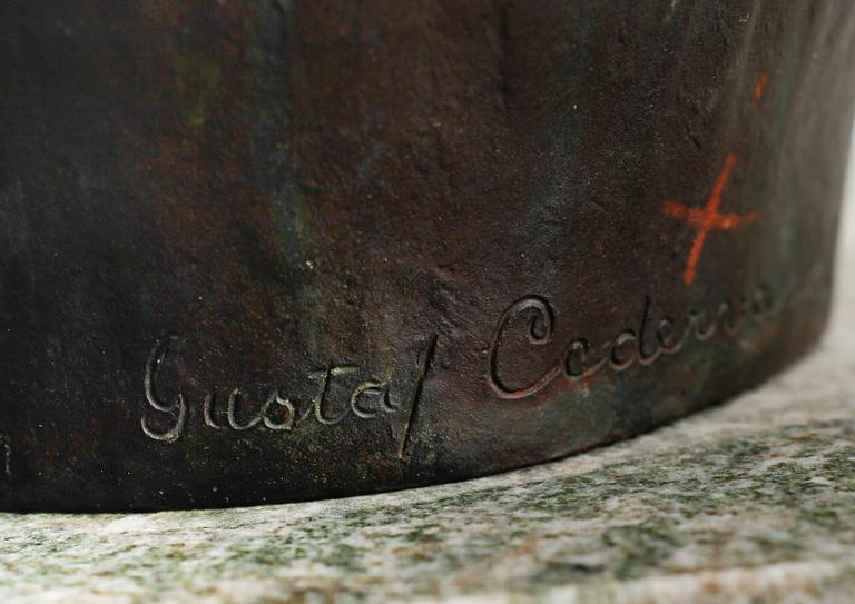 GUSTAV CEDERWALL, vas, brons, signerad, gjutare Herman Bergman.