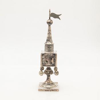 Spice tower, Judaica, silver, 19th century.