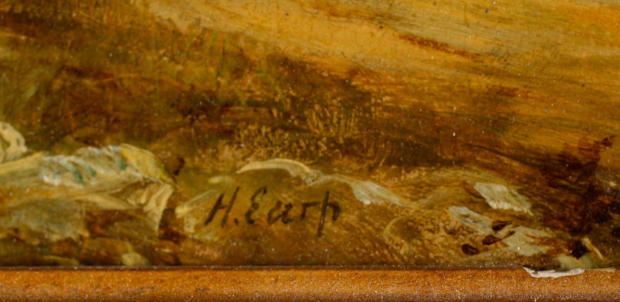 HENRY EARP, olja på pannå, signerad.