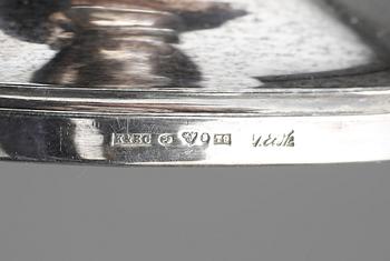 LJUSSTAKAR, ett par, silver, Tore Eldh, Ceson, Göteborg, 1969 och 70.