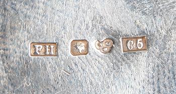 SNUSDOSA SAMT DOSA, silver, bl a Gustaf Henrik Sidwall, Norrköping, 1842.