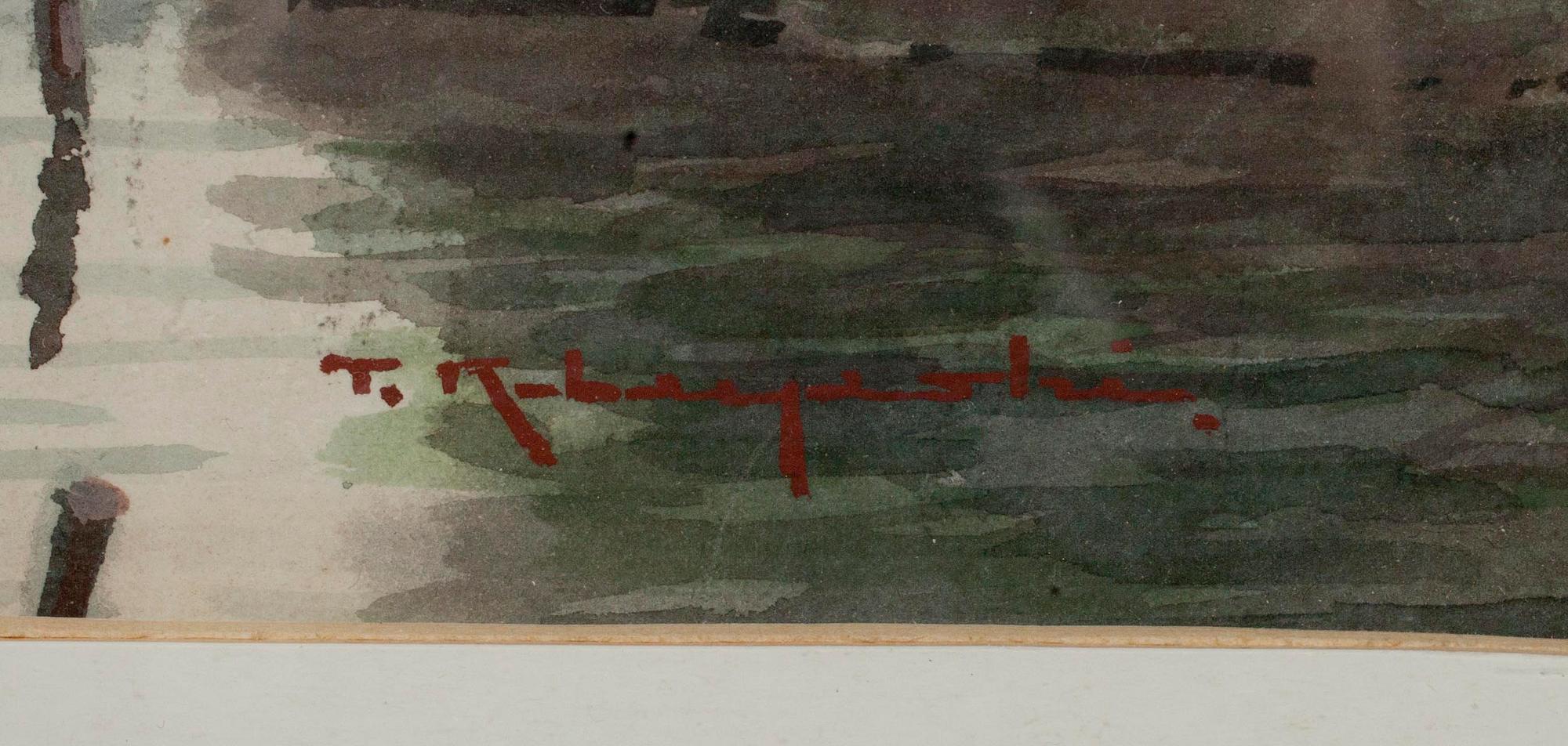 TOKUSABURO KOBAYASHI, 2 st, gouache på papper, signerade.