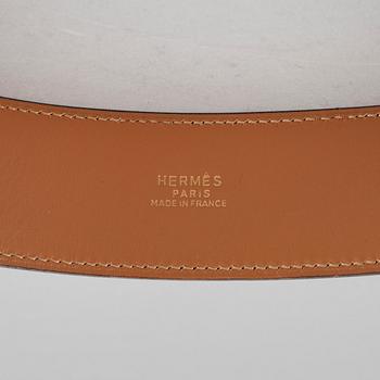 HERMÈS, Collier de Chien belt buckle & leather strap.