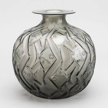 RENÉ LALIQUE, vas "Penthièvre", modellnummer 1011, glas 1900-talets första hälft.