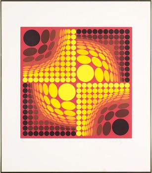 VICTOR VASARELY, färglitografi, signerad och numrerad 221/250.