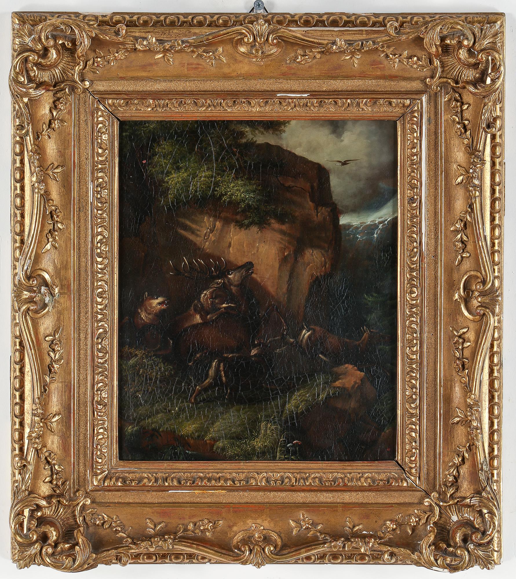 FRIEDRICH GAUERMANN, tillskriven, olja på metall, ej signerad.