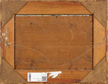 Augusta Plagemann, olja på plåt, signerad.