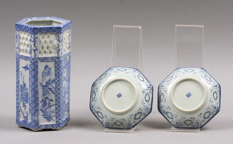 PARTI PORSLIN, 3 delar, 1900-talets början, Kina.