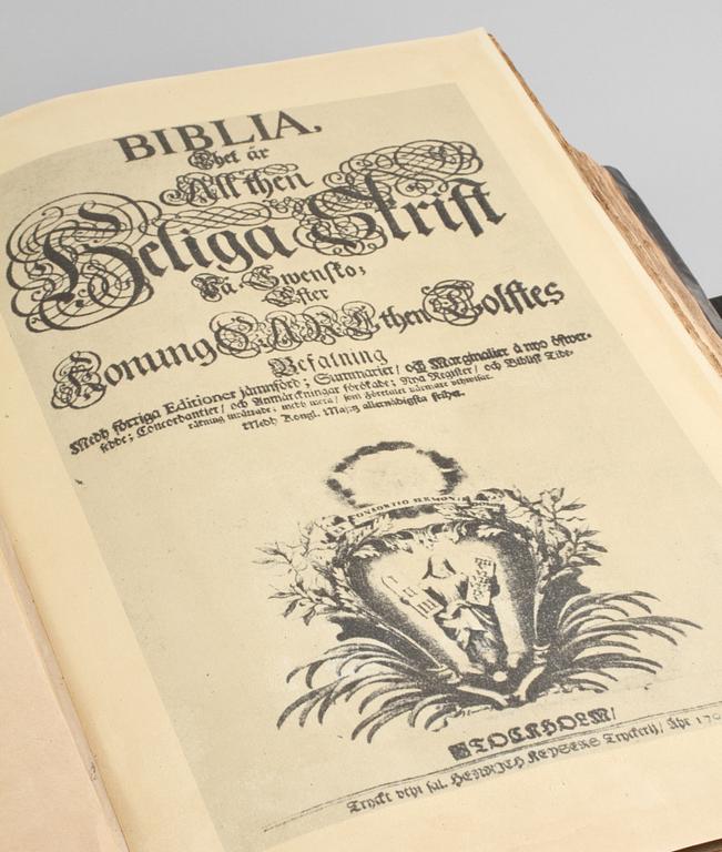 KARL XII:s BIBEL, Stockholm, 1702-1703.