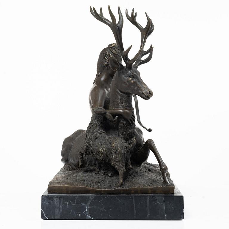 Diana and the deer, P. Jacquiet, after, 21st century.