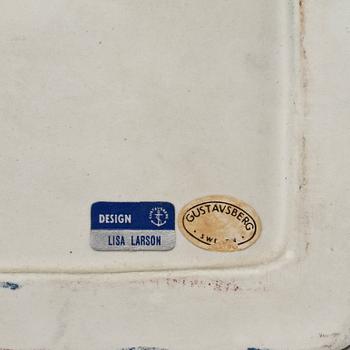 VÄGGPLAKETT, Lisa Larson, Gustavsberg, 1900-talets andra hälft.