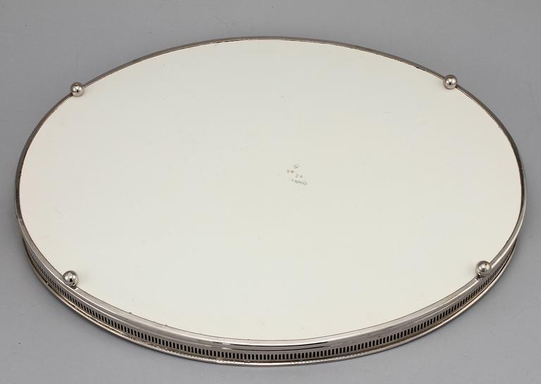 BRICKA samt COASTERS, 2 st, delvis Villeroy & Boch, 1900-talets mitt.