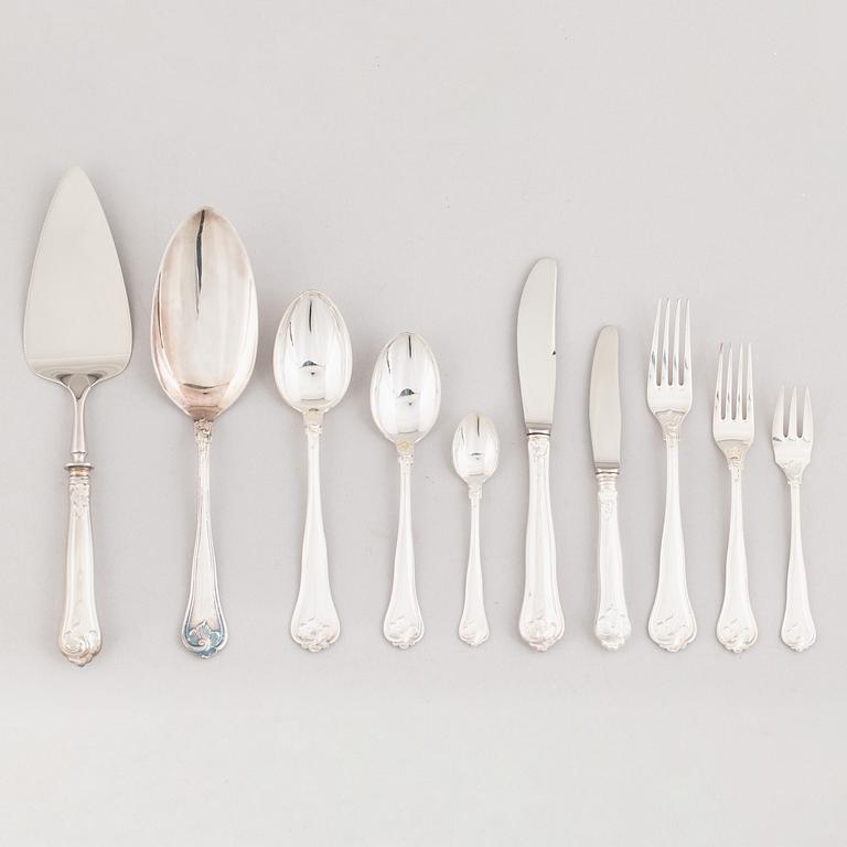 A silver cutlery, model 'Sachsisk', mostly Cohr, Denmark (100 pieces).