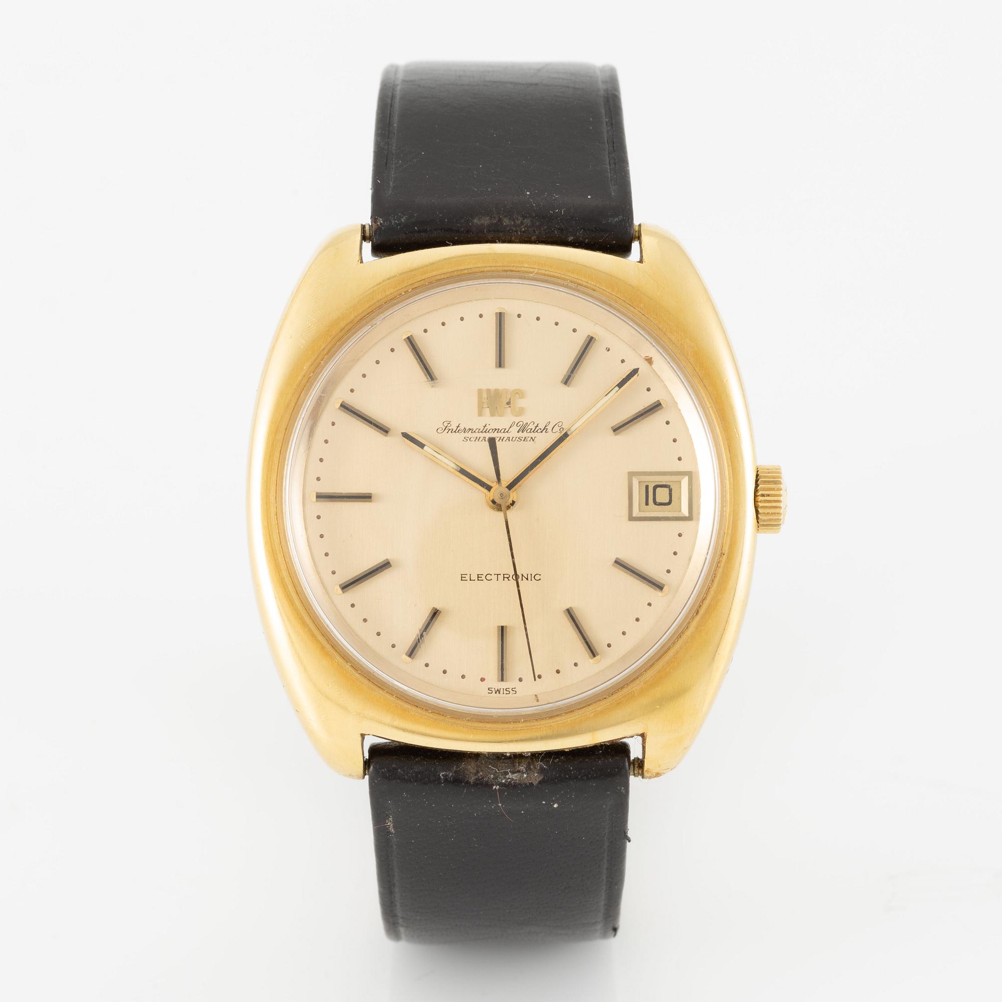 IWC, International Watch Co, Schaffhausen, Electronic, wristwatch, 37 mm.