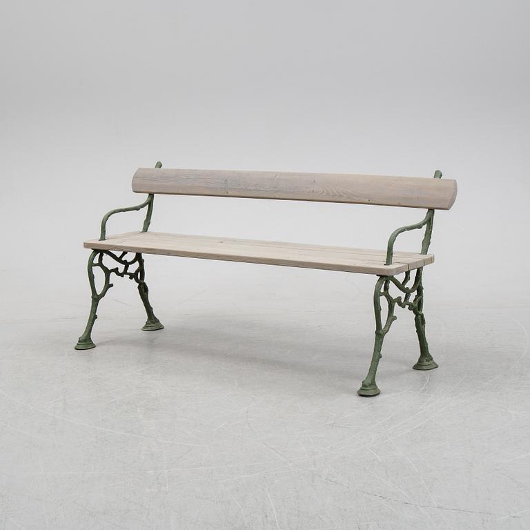 A cast iron garden sofa, 20th century.