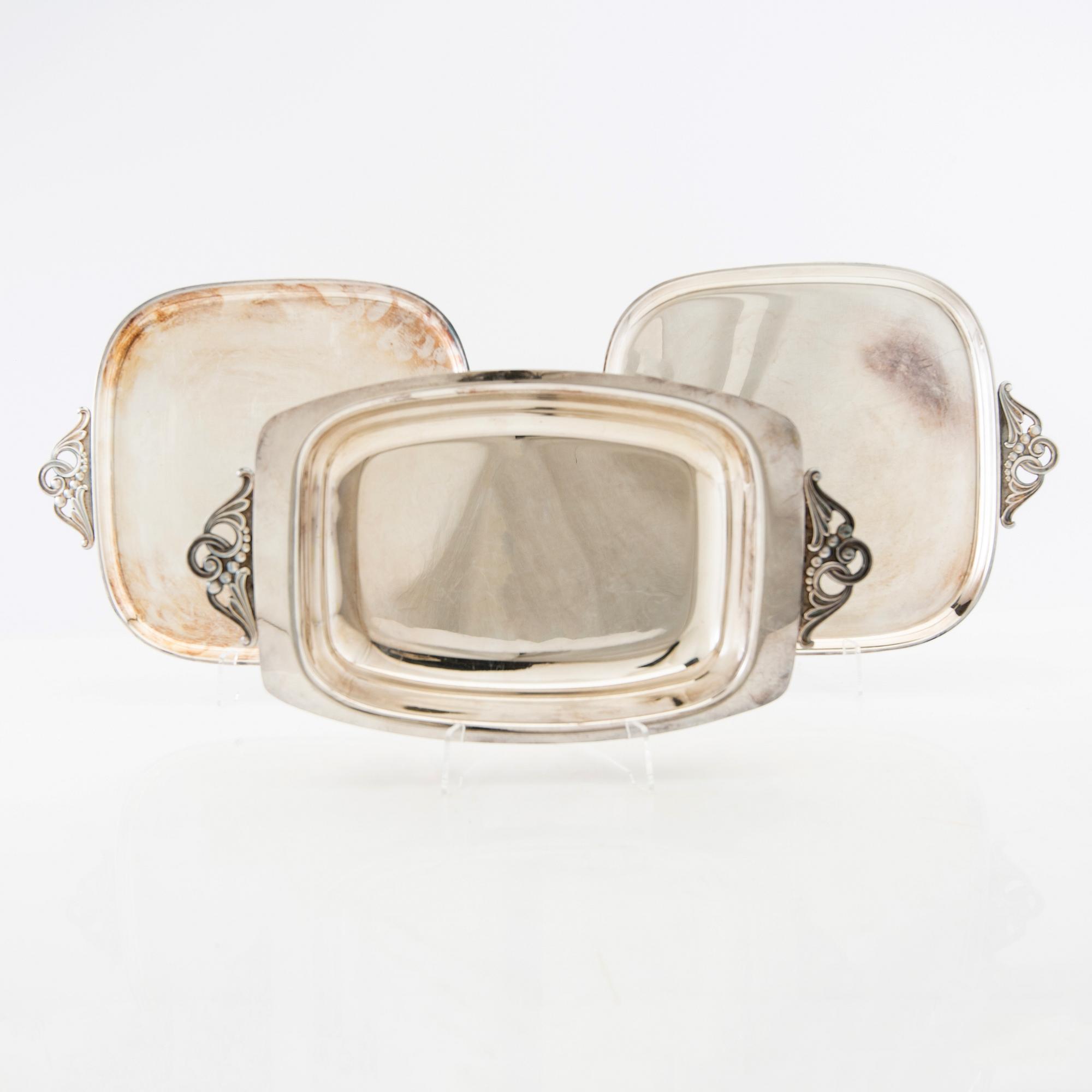 Serving dish/bowl "Bellis" GAB silverplate 1930s/40s.