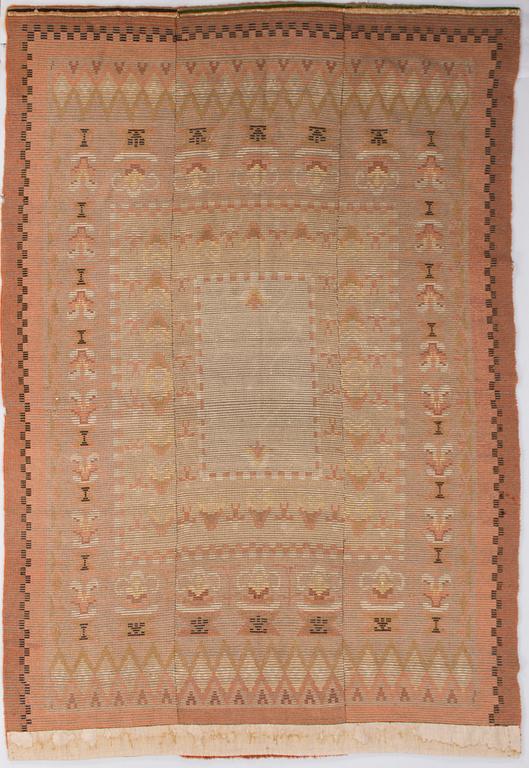 A Finnish 1930-40s ryijy rug. Circa 270 x 180 cm.