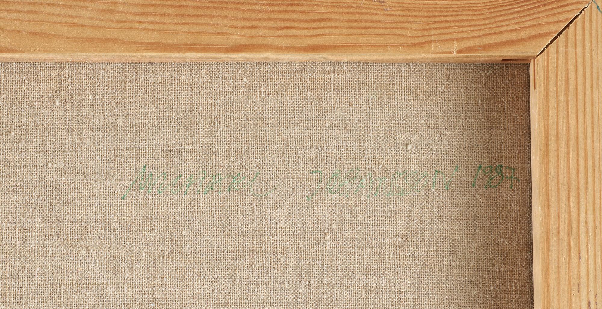 MICHAEL JOHANSSON, olja på duk, sign o dat á tergo 1987.