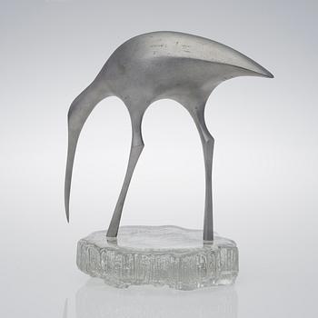 TAPIO WIRKKALA, A BIRD SCULPTURE. Suokurppa (Snipe). Stamped Made in Finland, Kultakeskus Oy, Design: Tapio Wirkkala.