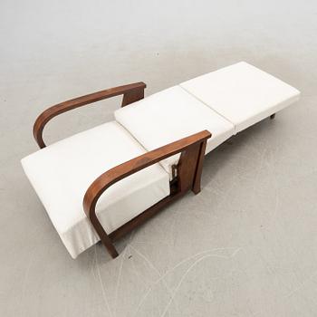 Fåtölj/säng, Art Deco, 1900-talets första hälft.