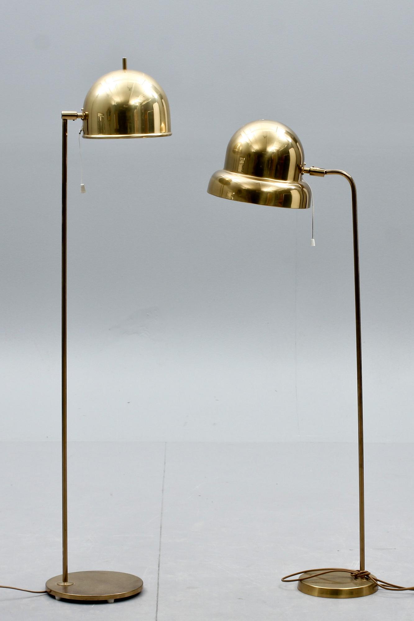 GOLVLAMPOR, 2 st, Bergboms, 1900-talets andra hälft.